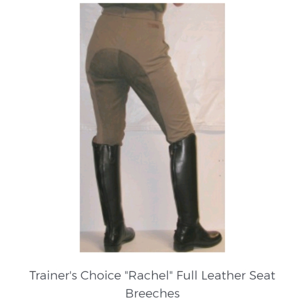 "Rachel" Full Leather Seat Riding Breeches